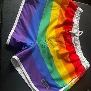 Colorful Rainbow Swim Trunks
